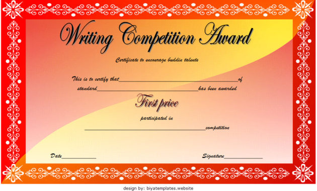 Download 12 Winner Certificate Template Ideas Free In First Place Certificate Template