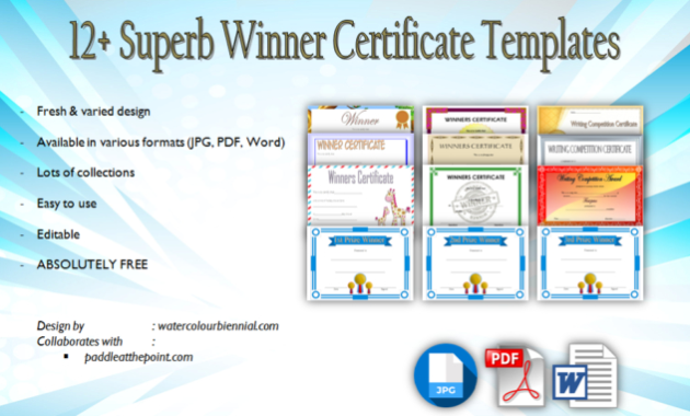 Download 12 Winner Certificate Template Ideas Free Pertaining To Best Marathon Certificate Template 7 Fun Run Designs