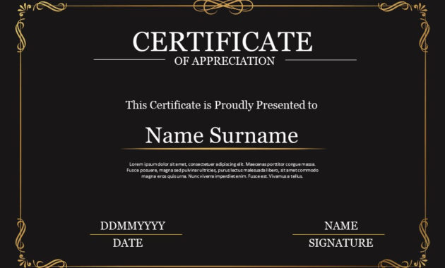 Download Certificate Templates For Powerpoint Download With Quality Powerpoint Certificate Templates Free Download