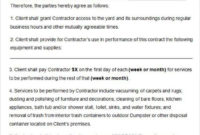Download Commercial Cleaning Contract Template For Free Within Cleaning Business Contract Template