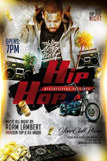 Download Free Hip Hop Flyer Psd Templates For Photoshop In Hip Hop Dance Certificate Templates