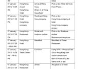 Download Free Travel Itinerary Template Word For Free Regarding Business Travel Itinerary Template Word