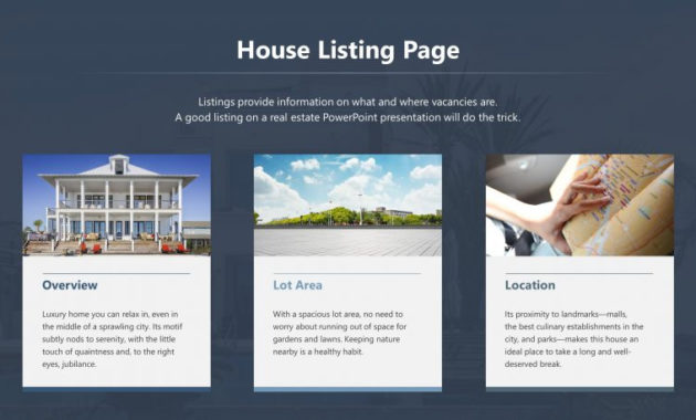 Download Modern Real Estate House Listings Powerpoint With Printable Real Estate Listing Presentation Template