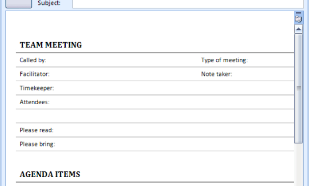 Download Ms Office Meeting Agenda For Email Informal With Regard To Best Agenda Template Word 2007