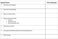 Download Staff Meeting Agenda Minutes Template For Free In One On One Staff Meeting Agenda Template