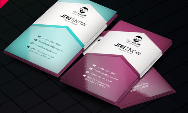 Downloadcreative Business Card Psd Free Psddaddy Inside Business Card Template Photoshop Cs6
