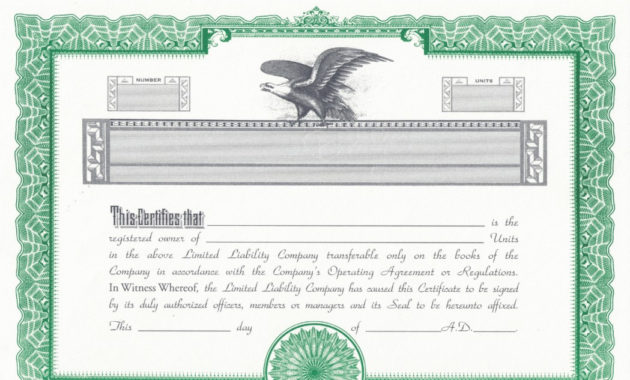 Duke 16 Limited Liability Company Regarding Share Certificate Template Companies House