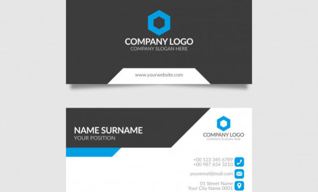 Editable Abstract Business Card Template Premium Vector Pertaining To Free Editable Printable Business Card Templates