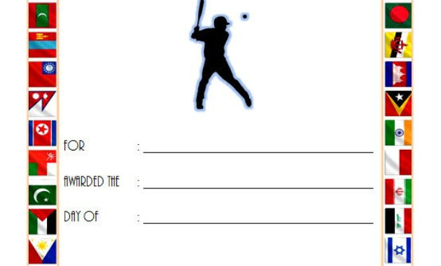 Editable Baseball Award Certificates 9 Sporty Designs Free With Free Baseball Award Certificate Template