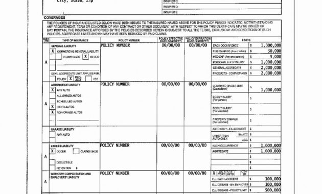 Editable Form Ificate Of Liability Insurance What Is Within Awesome Certificate Of Insurance Template