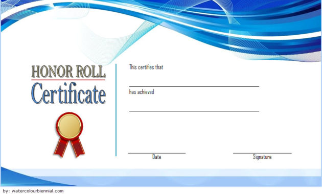 Editable Honor Roll Certificate Templates 7 Best Ideas Inside Free Long Service Award Certificate Templates