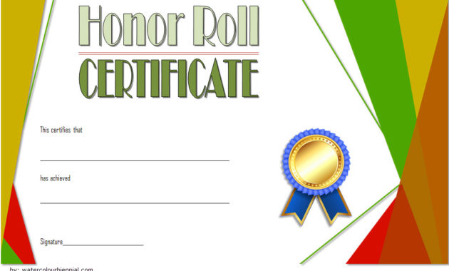 Editable Honor Roll Certificate Templates 7 Best Ideas Pertaining To Long Service Award Certificate Templates