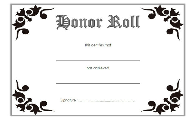 Editable Honor Roll Certificate Templates 7 Best Ideas With Printable Drawing Competition Certificate Template 7 Designs