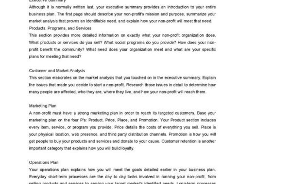 Editable Non Profit Business Plan Template Word Format Pertaining To Non Profit Business Plan Template Free Download