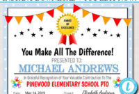 Editable Pta Event Certificate Intended For Amazing Outstanding Effort Certificate Template