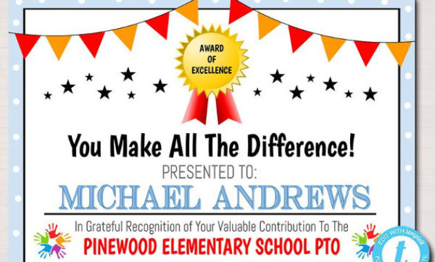 Editable Pta Event Certificate Intended For Amazing Outstanding Effort Certificate Template