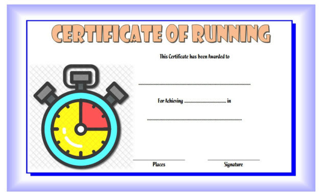 Editable Running Certificate 10 Best Options Throughout Amazing Running Certificate Templates