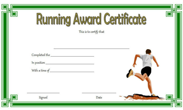 Editable Running Certificate 10 Best Options With Finisher Certificate Template
