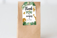 Editable Safari Animals Favor Tags Thank You For Swinging Pertaining To Zoo Gift Certificate Templates Free Download