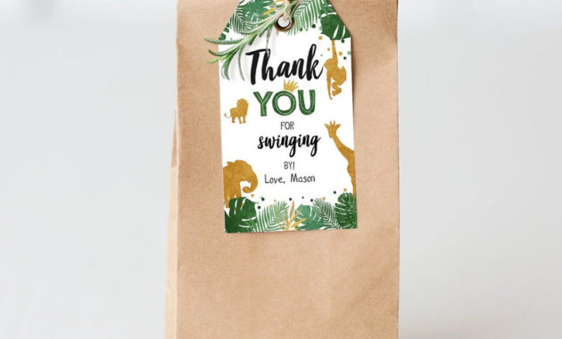 Editable Safari Animals Favor Tags Thank You For Swinging Pertaining To Zoo Gift Certificate Templates Free Download