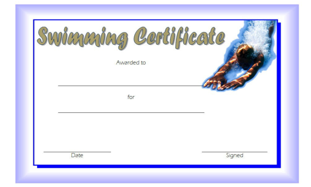 Editable Swimming Certificate Template Free 10 Ideas Within Best Coach Certificate Template