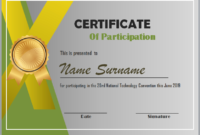 Editable Word Certificate Of Participation Template Intended For Templates For Certificates Of Participation