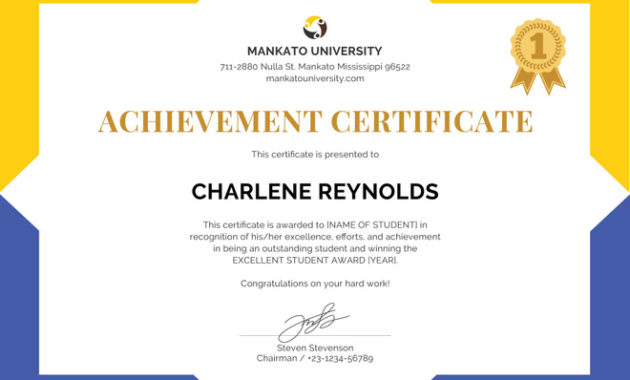 Editablenewfreedocschoolcertificate Certificate In Amazing Handwriting Certificate Template 10 Catchy Designs