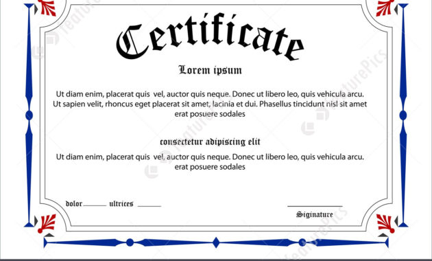Education Certificate Illustration Regarding Physical Education Certificate 8 Template Designs