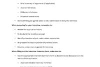 Effective Interview Practice Agenda Template Pdf Format Pertaining To Interview Business Plan Template