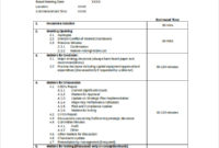 Effective Meeting Agenda Template Business Mentor In Awesome Lean Meeting Agenda Template