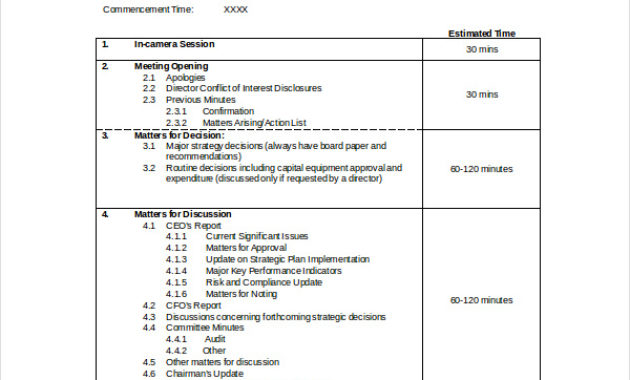 Effective Meeting Agenda Template Business Mentor In Awesome Lean Meeting Agenda Template