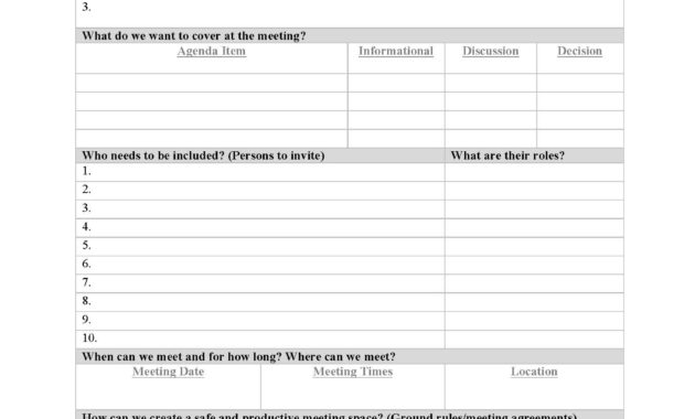 Effective Meeting Agenda Template For Family Sample Pdf For Awesome Family Meeting Agenda Template