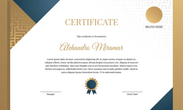 Elegant Certificate Template Vector Download Free In Awesome Elegant Certificate Templates Free