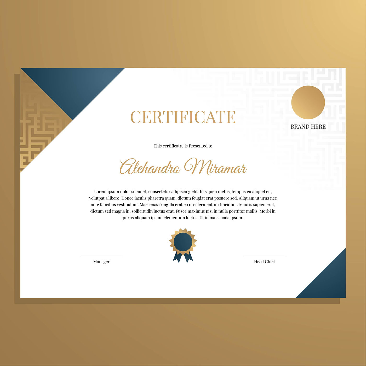 Elegant Certificate Template Vector Download Free In Awesome Elegant Certificate Templates Free