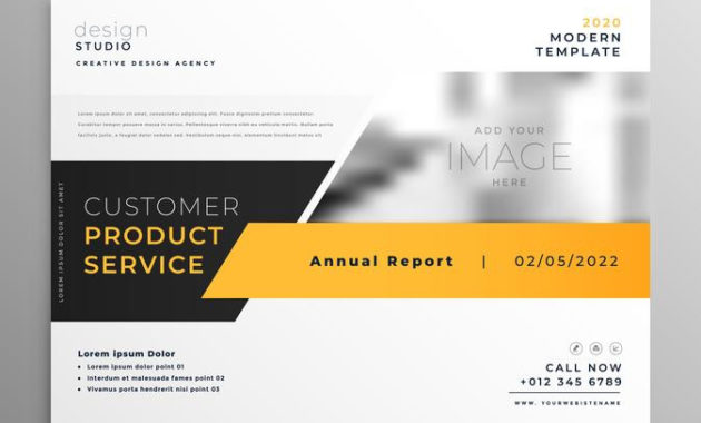 Elegant Yellow Black Business Presentation Brochure Design Inside Presentation Handout Template