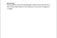Employee Code Of Conduct Template Immediate Download Pertaining To Business Ethics Policy Template