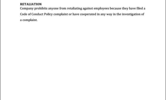 Employee Code Of Conduct Template Immediate Download Pertaining To Business Ethics Policy Template