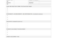 Employee Evaluation Form Employee Performance Evaluation Intended For Business Process Evaluation Template