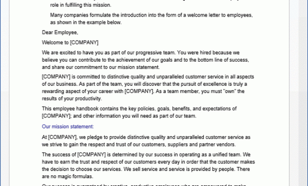 Employee Handbook Template Templates Forms Checklists Throughout New Hire Business Case Template