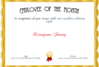 Employee Of The Month Certificate Template Driverlayer Intended For Employee Of The Month Certificate Templates