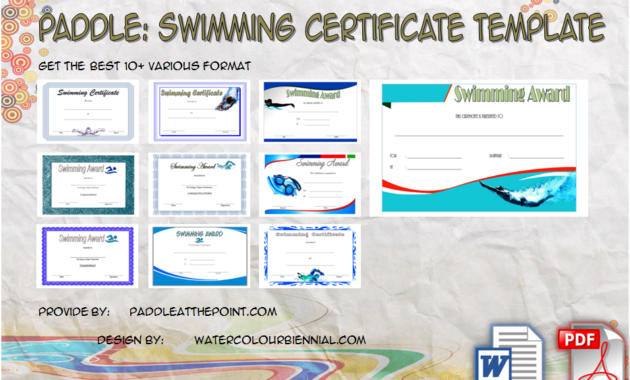 Employee Of The Month Certificate Templates 10 Best Ideas For Awesome Swimming Certificate Template
