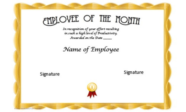 Employee Of The Year Certificate Templates Best Samples With Regard To Free Employee Of The Year Certificate Template Free