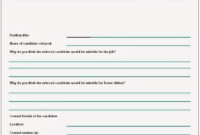 Employee Referral Form Sample Pertaining To Best Referral Certificate Template