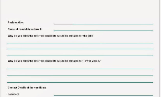 Employee Referral Form Sample Pertaining To Best Referral Certificate Template