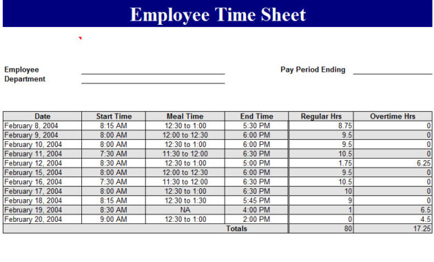 Employee Time Sheet Template My Excel Templates Pertaining To Quality Employee Time Log Template