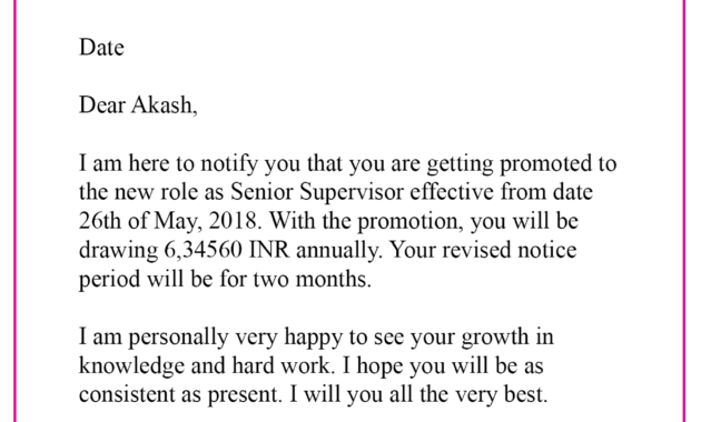 Employeepromotionletterwithsalaryincrease Best Pertaining To Job Promotion Certificate Template Free