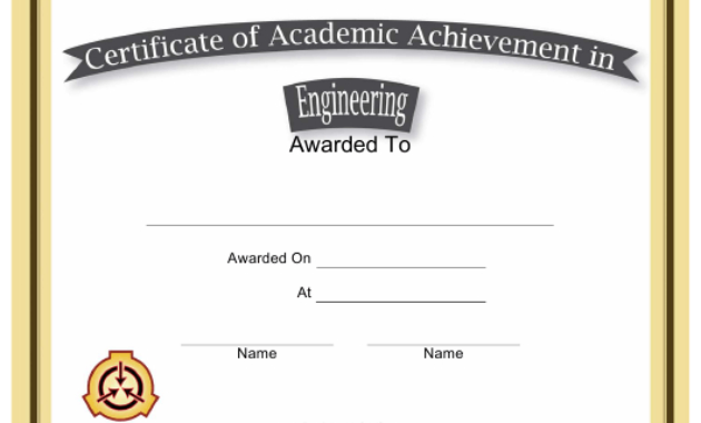 Engineering Academic Achievement Certificate Template Inside Quality Academic Achievement Certificate Templates