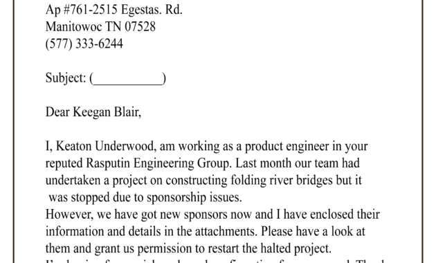 Engineering Project Proposal01 Best Letter Template Regarding Printable Engineering Proposal Template