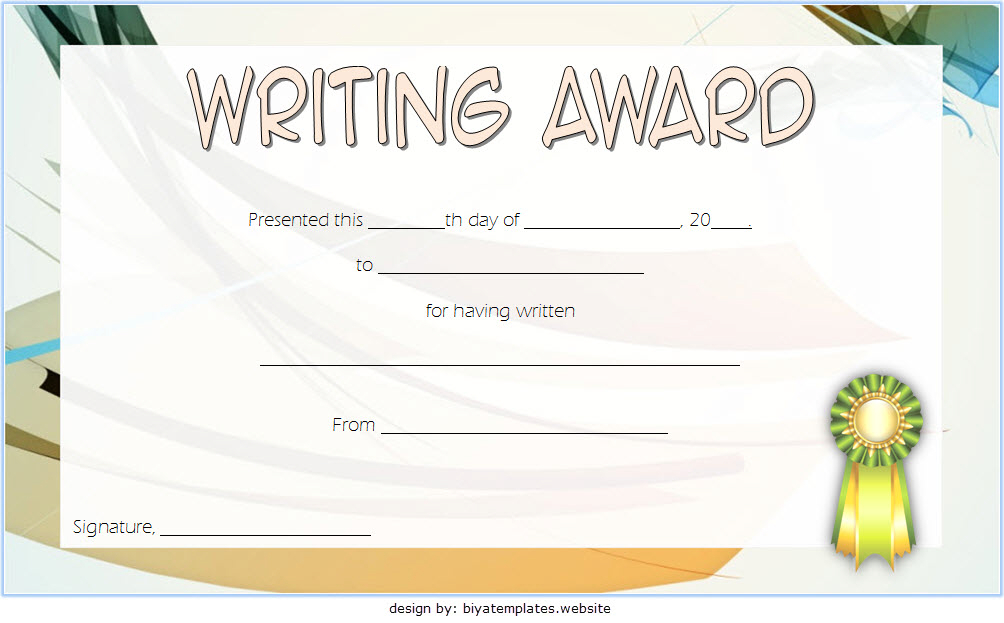 Essay Writing Competition Certificate 9 Creative Designs With Regard To Awesome Handwriting Award Certificate Printable