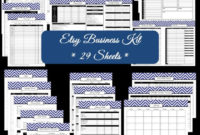 Etsy Business Kit Finance Set Printables Business With Regard To Etsy Business Plan Template